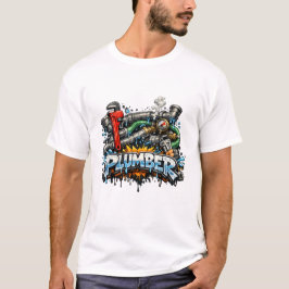 Graffiti Loodgieter Gereedschap Street Art Ontwerp T-shirt