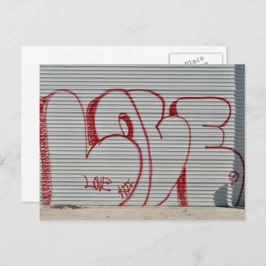Graffiti Love Briefkaart (Voorkant / Achterkant)