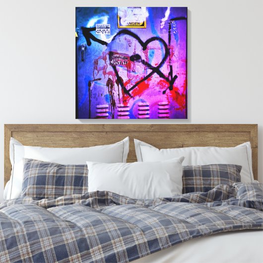 Graffiti Love Canvas Afdruk (Insitu (Slaapkamer))