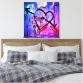 Graffiti Love Canvas Afdruk (Insitu (Slaapkamer))