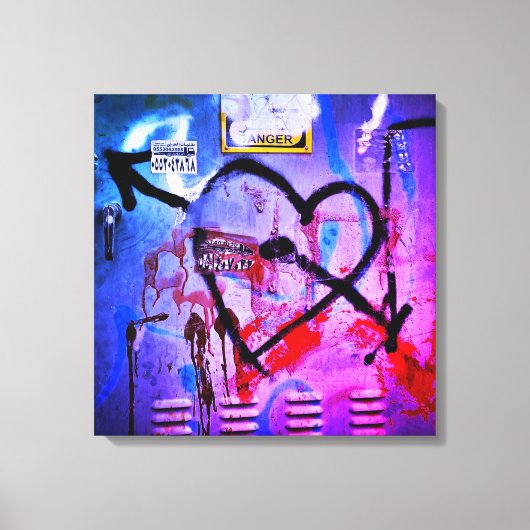Graffiti Love Canvas Afdruk (Voorkant)