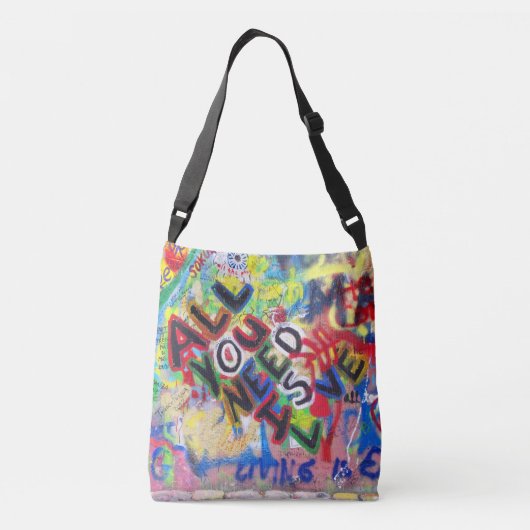Graffiti Love Crossbody Tas (Achterkant)