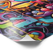 Graffiti Love - De geschriften op de muur Foto Afdruk (Hoek)