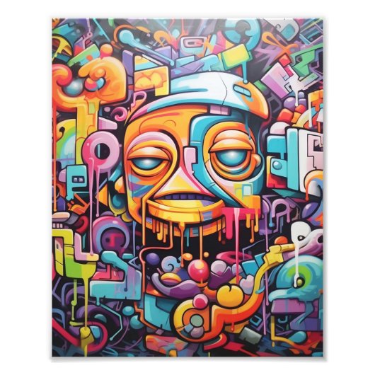 Graffiti Love - De geschriften op de muur Foto Afdruk (Voorkant)