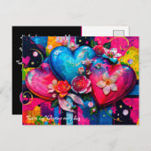 [Graffiti Love} Goth Grunge Valentines Day Briefkaart (Voorkant / Achterkant)