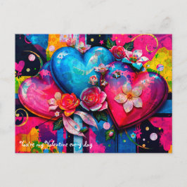 [Graffiti Love} Goth Grunge Valentines Day Briefkaart