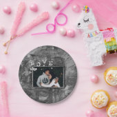 Graffiti Love Grunge | Eenvoudige Faux Crystal fot Papieren Bordje (Feest)