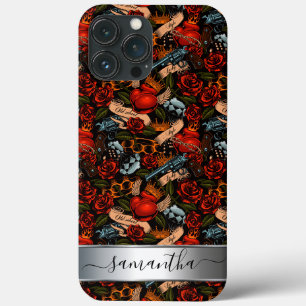 Graffiti Love Hearts and Pistolen urban Monogram Case-Mate iPhone Case