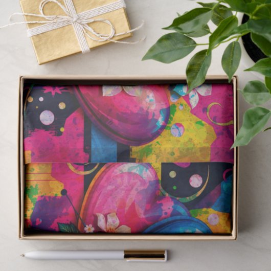 [Graffiti Love] Kleurrijke Abstracte Harten & Flow Tissuepapier (Geschenk)