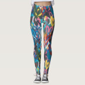 Graffiti Love Leggings - Koel (Voorkant)