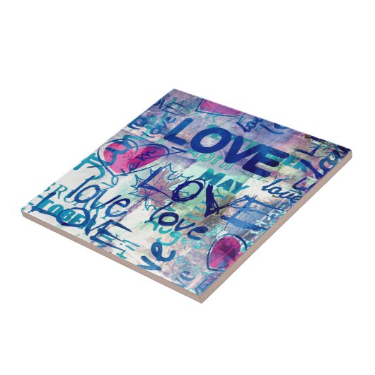 Graffiti Love Tegeltje (Zijkant)