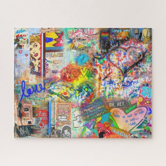 Graffiti Love - The Writers on the Wall Jigzaag Legpuzzel (Horizontaal)