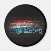 Graffiti; Luxemburgse vlag Magneet (Voorkant)