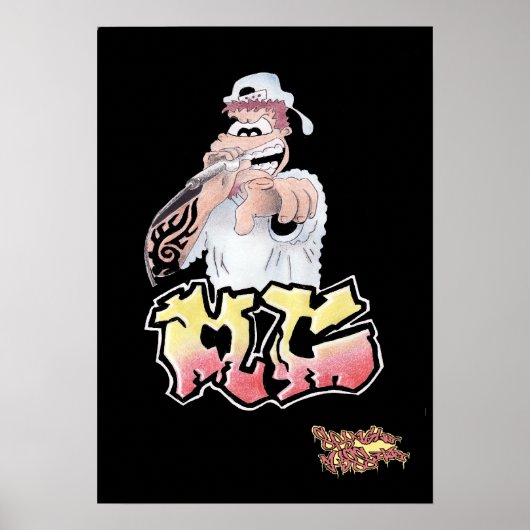GRAFFITI M C CARTOON print/poster Poster (Voorkant)