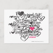 Graffiti Magenta Briefkaart (Voorkant)