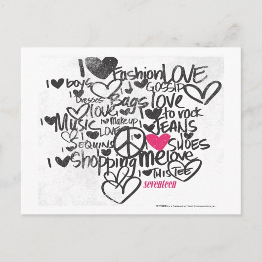 Graffiti Magenta Briefkaart (Voorkant)