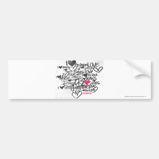 Graffiti Magenta Bumpersticker (Voorkant)