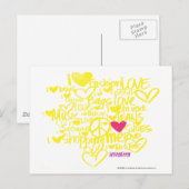 Graffiti Magenta/Geel Briefkaart (Voorkant / Achterkant)