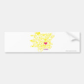 Graffiti Magenta/Geel Bumpersticker (Voorkant)