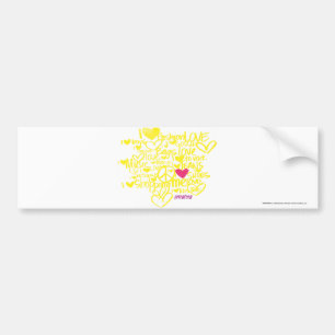 Graffiti Magenta/Geel Bumpersticker