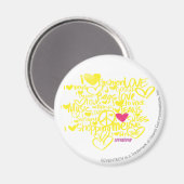 Graffiti Magenta/Geel Magneet (Voorkant / Achterkant)