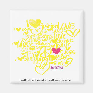 Graffiti Magenta/Geel Magneet