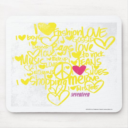 Graffiti Magenta/Geel Muismat (Voorkant)