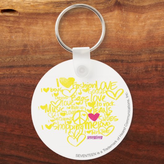 Graffiti Magenta/Geel Sleutelhanger (Voorkant)