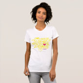 Graffiti Magenta-Geel T-shirt (Voorkant volledig)