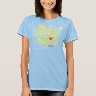 Graffiti Magenta-Geel T-shirt