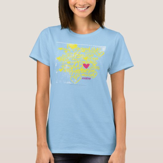Graffiti Magenta-Geel T-shirt (Voorkant)