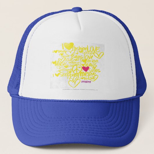 Graffiti Magenta/Geel Trucker Pet (Voorkant)