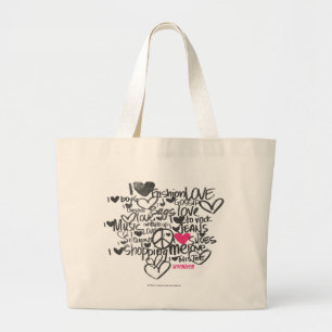 Graffiti Magenta Grote Tote Bag