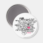 Graffiti Magenta Magneet (Voorkant / Achterkant)