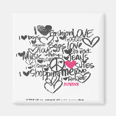 Graffiti Magenta Magneet (Voorkant)