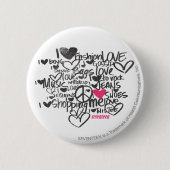 Graffiti Magenta Ronde Button 5,7 Cm (Voorkant)