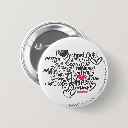 Graffiti Magenta Ronde Button 5,7 Cm (Voorkant /achterkant)