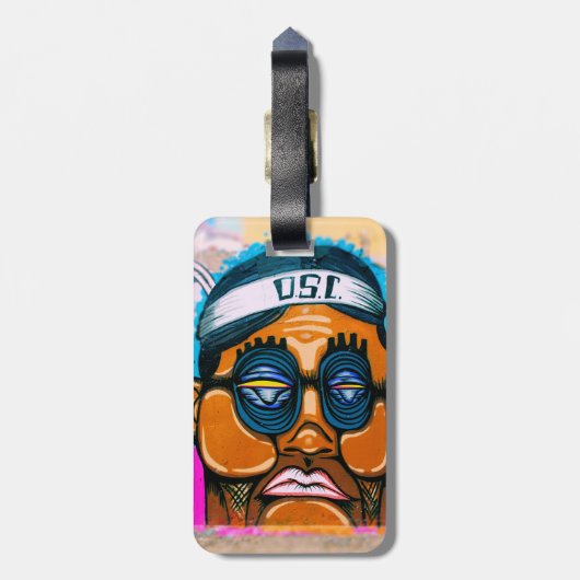 Graffiti Man Bagagelabel (Achterkant verticaal)