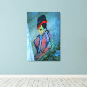 graffiti meisje omwikkeld doek canvas afdruk (Insitu (Houten vloer))