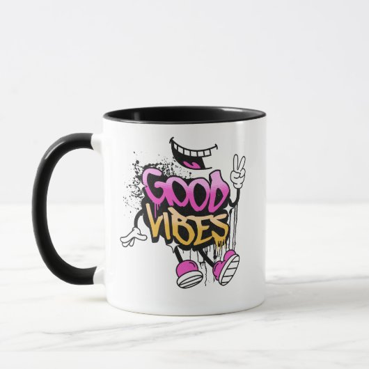 Graffiti met Goede Vibes Mok (Links)