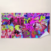 Graffiti met kleurrijke straatstijl strandlaken (Voorkant)