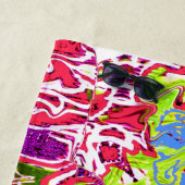 Graffiti met kleurrijke straatstijl strandlaken (In situ)