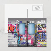 Graffiti Metro Trein Briefkaart (Voorkant / Achterkant)