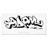 Graffiti Mijn naam afdrukken Foto Afdruk (Voorkant)