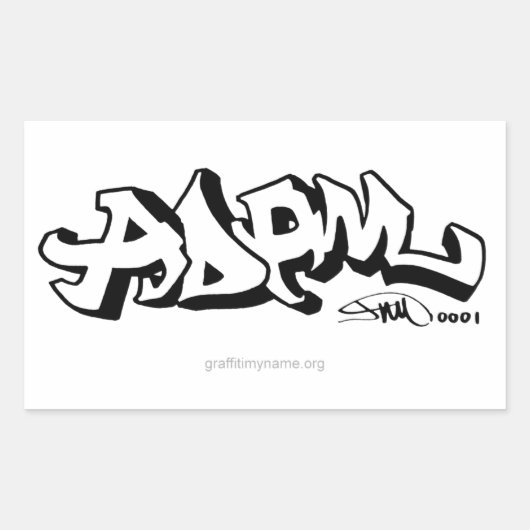 Graffiti Mijn Naam Stickers (Voorkant)