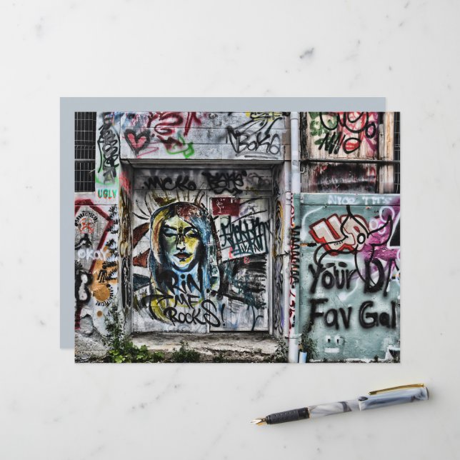 Graffiti Modern Cool Urban Street Art (Voorkant / Achterkant in situ)