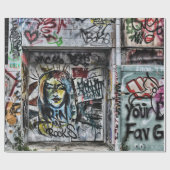 Graffiti Modern Cool Urban Street Art Cadeaupapier (Vlak)