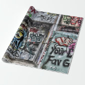 Graffiti Modern Cool Urban Street Art Cadeaupapier (Uitgerold)