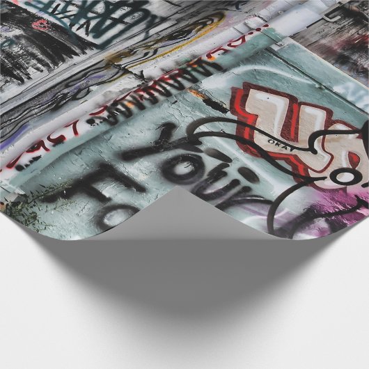 Graffiti Modern Cool Urban Street Art Cadeaupapier (Hoek)