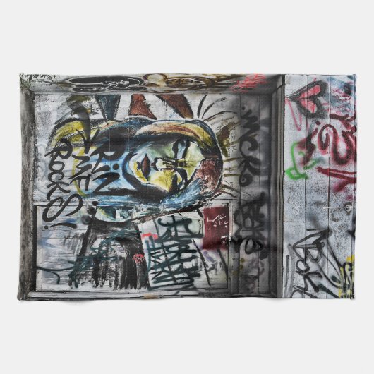 Graffiti Modern Cool Urban Street Art Theedoek (Horizontaal)